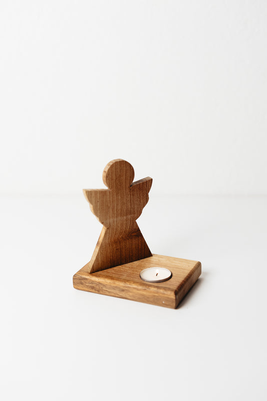 Lesena vaza za svečo